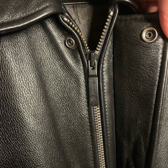 ANDREW MARK Men’s Vintage classic leather black bomber jacket size XL Aviator - Picture 5 of 8